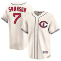 Crovyle C.Cubs #7 Dansby Swanson Player Cream Field of Dreams Limited Home Game Stitched Jerseys