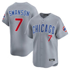 Crovyle C.Cubs #7 Dansby Swanson Player Gray Road Limited Home Stitched Jerseys
