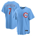 Crovyle C.Cubs #7 Dansby Swanson Player Light Blue Home Game Stitched Jerseys