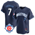 Crovyle C.Cubs #7 Dansby Swanson Player Navy City Connect 150th Anniversary Limited Home Stitched Jerseys