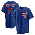 Crovyle C.Cubs #7 Dansby Swanson Player Royal Home Game Stitched Jerseys