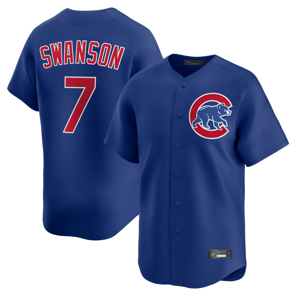 Crovyle C.Cubs #7 Dansby Swanson Player Royal Limited Home Stitched Jerseys