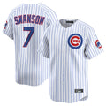 Crovyle C.Cubs #7 Dansby Swanson Player White Limited Home Game Stitched Jerseys