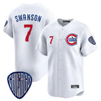 Crovyle C.Cubs #7 Dansby Swanson Player White Vapor Premier Limited Home Stitched Jerseys