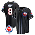 Crovyle C.Cubs #8 Ian Happ Player Black Fashion Out 150th Anniversary Game Stitched Jerseys