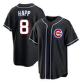 Crovyle C.Cubs #8 Ian Happ Player Black Fashion Out Game Stitched Jerseys