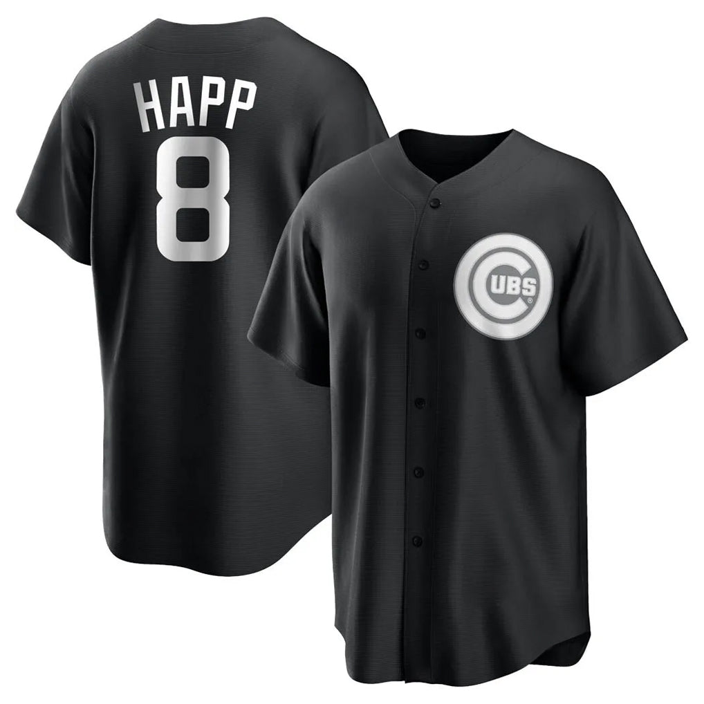 Crovyle C.Cubs #8 Ian Happ Player Black Game Stitched Jerseys