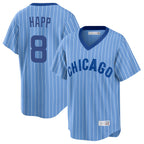 Crovyle C.Cubs #8 Ian Happ Player Blue T-shirt Cooperstown Collection Limited Stitched Jerseys