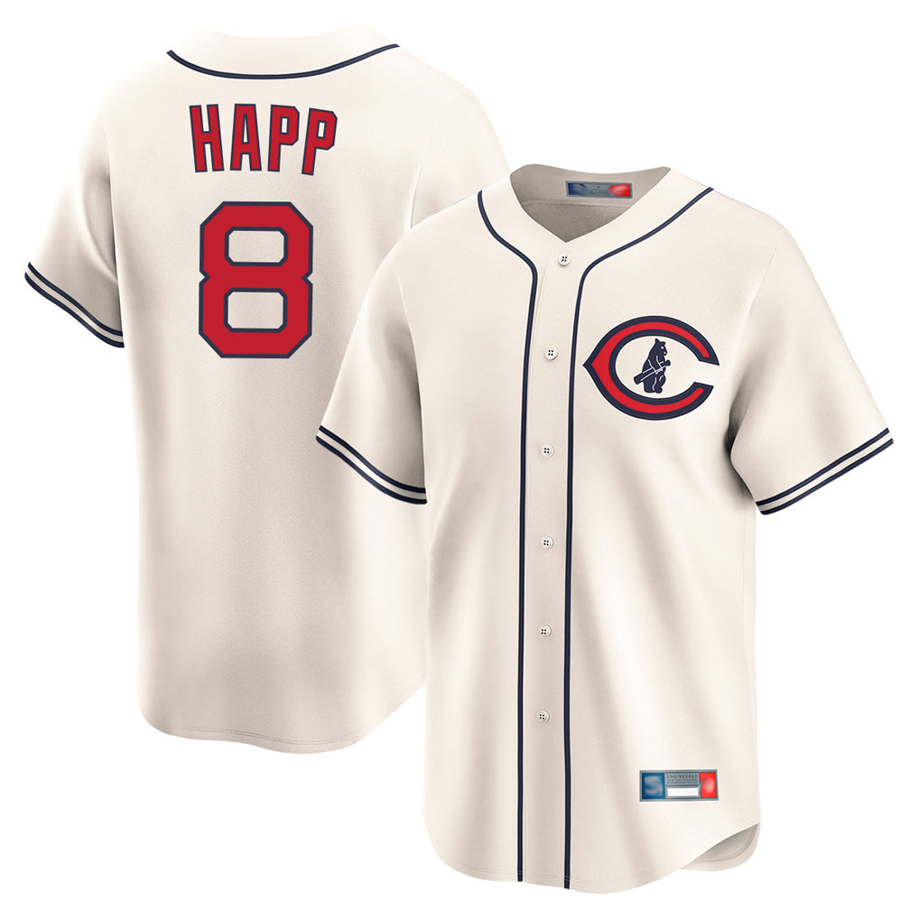 Crovyle C.Cubs #8 Ian Happ Player Cream Field of Dreams Limited Home Game Stitched Jerseys