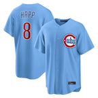 Crovyle C.Cubs #8 Ian Happ Player Light Blue Home Game Stitched Jerseys