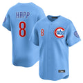 Crovyle C.Cubs #8 Ian Happ Player Light Blue Limited Home Stitched Jerseys