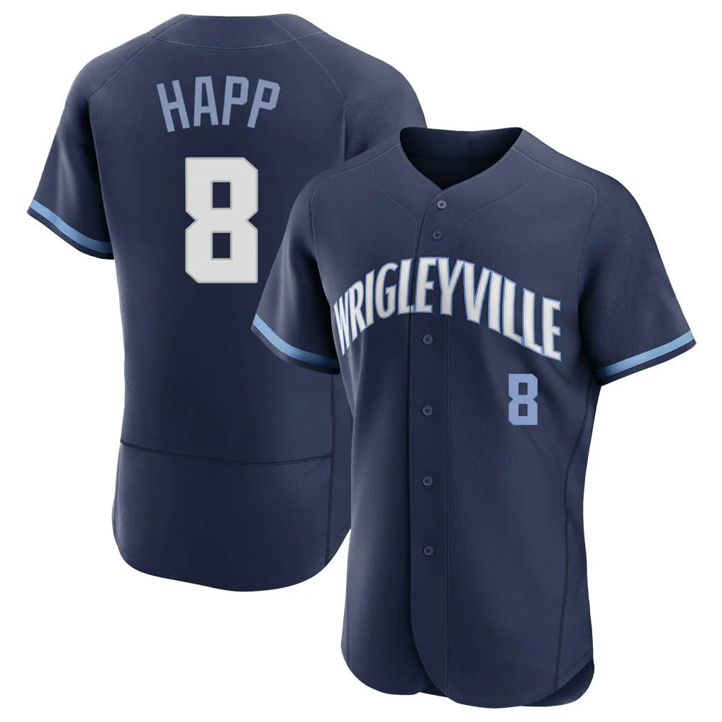 Crovyle C.Cubs #8 Ian Happ Player Navy City Connect Limited Elite Home Stitched Jerseys