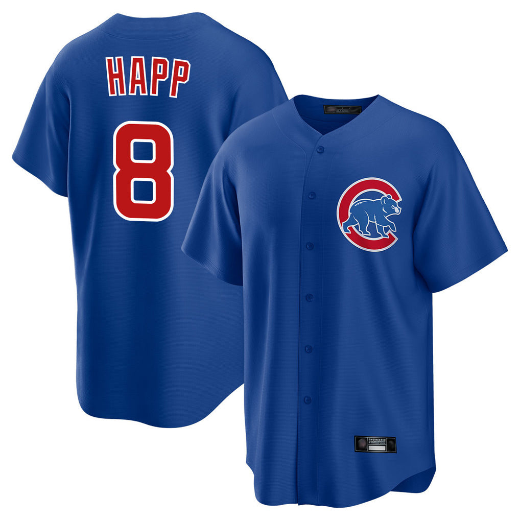 Crovyle C.Cubs #8 Ian Happ Player Royal Home Game Stitched Jerseys