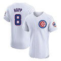 Crovyle C.Cubs #8 Ian Happ Player White Limited Elite Home Game Stitched Jerseys