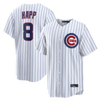 Crovyle C.Cubs #8 Ian Happ Player White Limited Home Game Stitched Jerseys