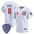 Crovyle C.Cubs #8 Ian Happ Player White Pinstripe Vapor Premier Limited Home Stitched Jerseys