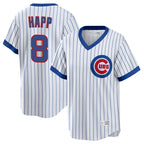 Crovyle C.Cubs #8 Ian Happ Player White T-shirt Cooperstown Collection Limited Stitched Jerseys
