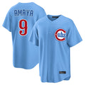 Crovyle C.Cubs #9 Miguel Amaya Player Light Blue Home Game Stitched Jerseys
