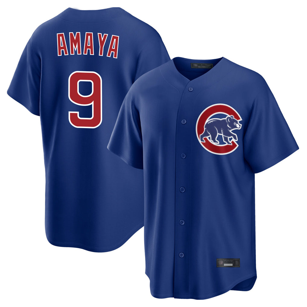 Crovyle C.Cubs #9 Miguel Amaya Player Royal Home Game Stitched Jerseys