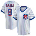 Crovyle C.Cubs #9 Miguel Amaya Player White T-shirt Cooperstown Collection Limited Stitched Jerseys