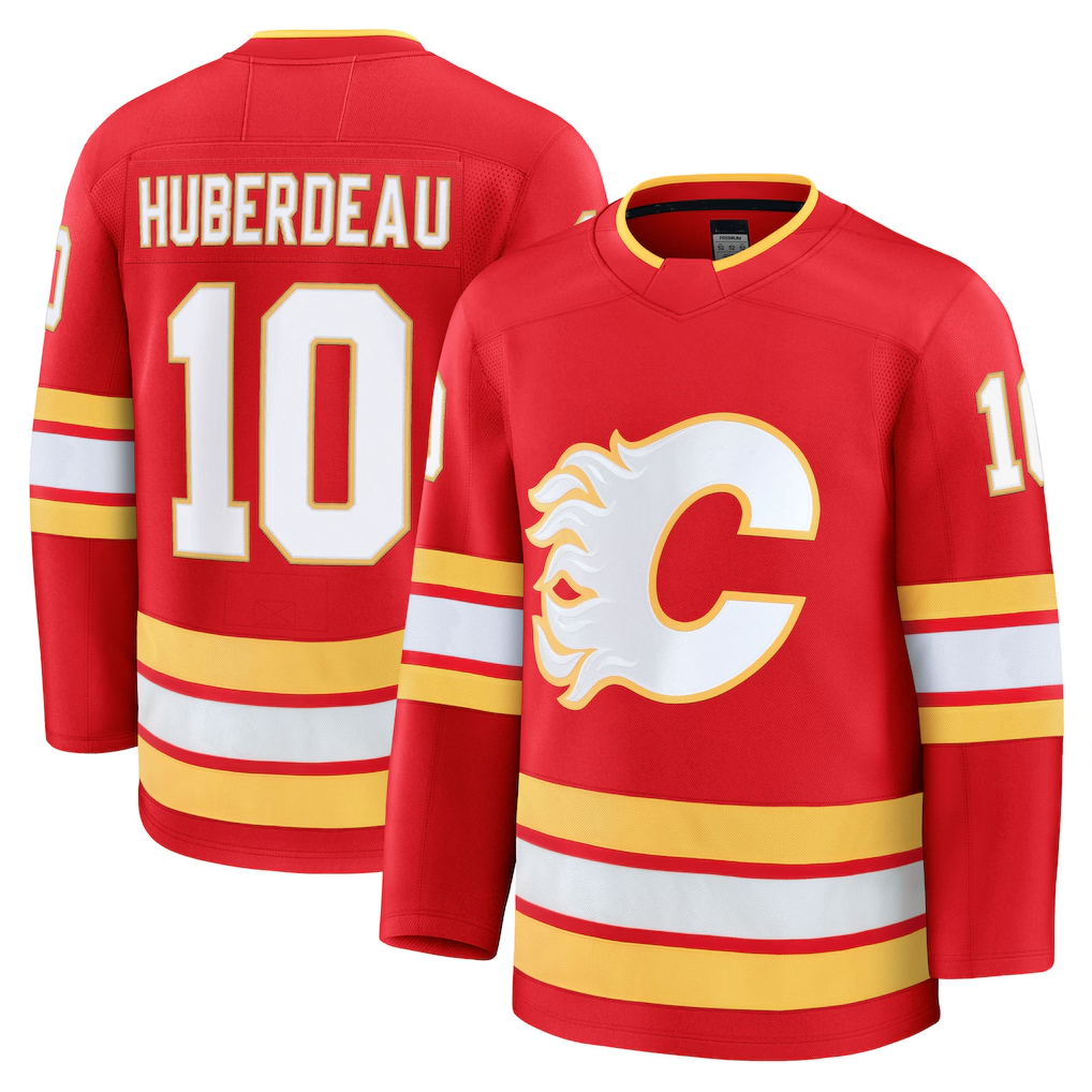 Crovyle C.Flames #10 Jonathan Huberdeau Red Home Breakaway Player Jerseys