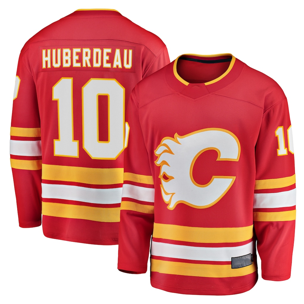 Crovyle C.Flames #10 Jonathan Huberdeau Red Home Premium Jerseys