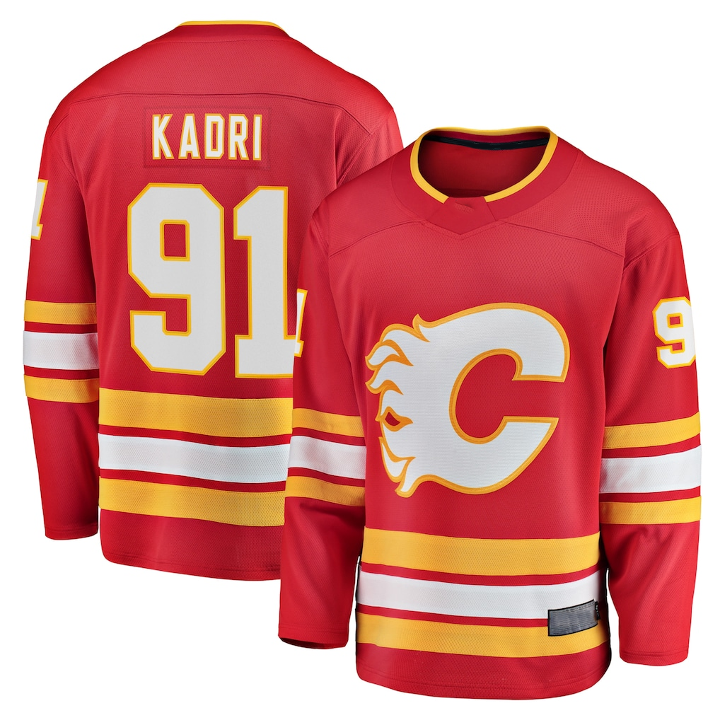 Crovyle C.Flames #91 Nazem Kadri Red Home Breakaway Player Jerseys