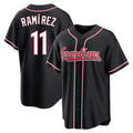 Crovyle C.Guardians #11 Jose Ramirez Player Black Fashion Out Home Game Stitched Jerseys