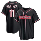 Crovyle C.Guardians #11 Jose Ramirez Player Black Fashion Out Home Game Stitched Jerseys