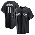 Crovyle C.Guardians #11 Jose Ramirez Player Black Home Game Stitched Jerseys