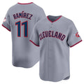 Crovyle C.Guardians #11 Jose Ramirez Player Gray Road Limited Home Game Stitched Jerseys