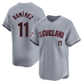 Crovyle C.Guardians #11 Jose Ramirez Player Gray Road Limited Home Stitched Jerseys
