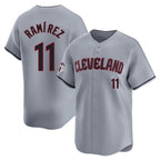 Crovyle C.Guardians #11 Jose Ramirez Player Gray Road Limited Home Stitched Jerseys