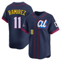 Crovyle C.Guardians #11 Jose Ramirez Player Navy American League All-Star Edition Limited Home Stitched Jerseys