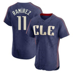Crovyle C.Guardians #11 Jose Ramirez Player Navy City Connect Limited Elite Home Stitched Jerseys