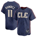 Crovyle C.Guardians #11 Jose Ramirez Player Navy City Connect Limited Home Stitched Jerseys