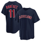 Crovyle C.Guardians #11 Jose Ramirez Player Navy Game Home Stitched Jerseys
