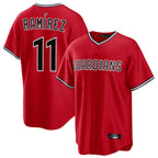 Crovyle C.Guardians #11 Jose Ramirez Player Red Home Game Stitched Jerseys