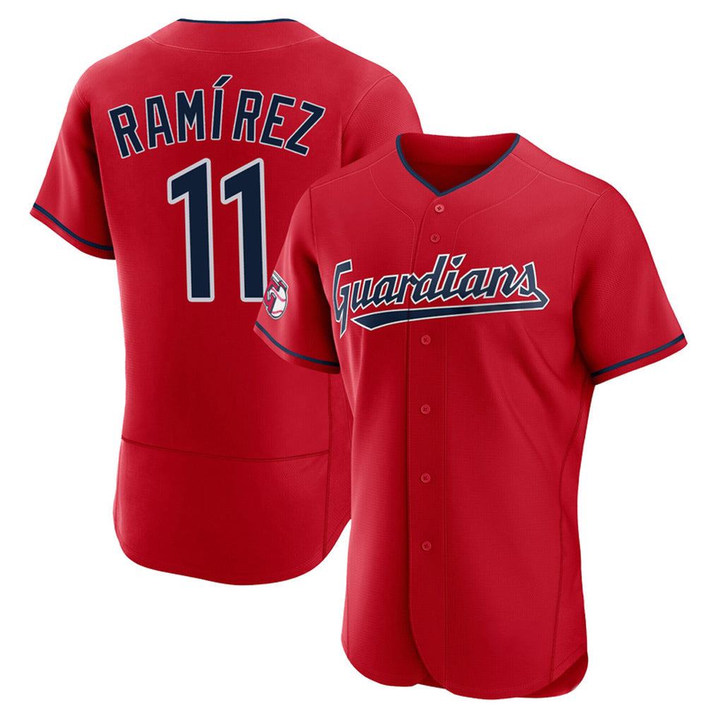 Crovyle C.Guardians #11 Jose Ramirez Player Red Limited Elite Home Stitched Jerseys