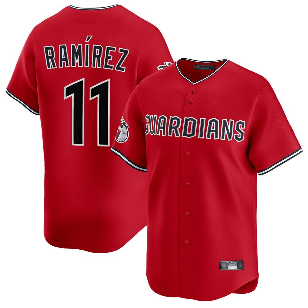 Crovyle C.Guardians #11 Jose Ramirez Player Red Limited Home Stitched Jerseys