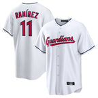 Crovyle C.Guardians #11 Jose Ramirez Player White Home Game Stitched Jerseys