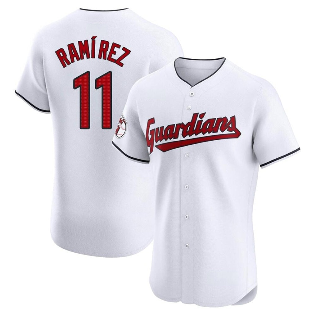 Crovyle C.Guardians #11 Jose Ramirez Player White Limited Elite Home Stitched Jerseys