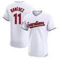 Crovyle C.Guardians #11 Jose Ramirez Player White Limited Elite Home Stitched Jerseys