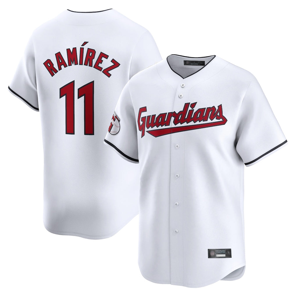 Crovyle C.Guardians #11 Jose Ramirez Player White Limited Home Stitched Jerseys