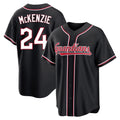 Crovyle C.Guardians #24 Triston McKenzie Player Black Fashion Out Home Game Stitched Jerseys