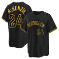 Crovyle C.Guardians #24 Triston McKenzie Player Black Snake Skin City Home Game Stitched Jerseys