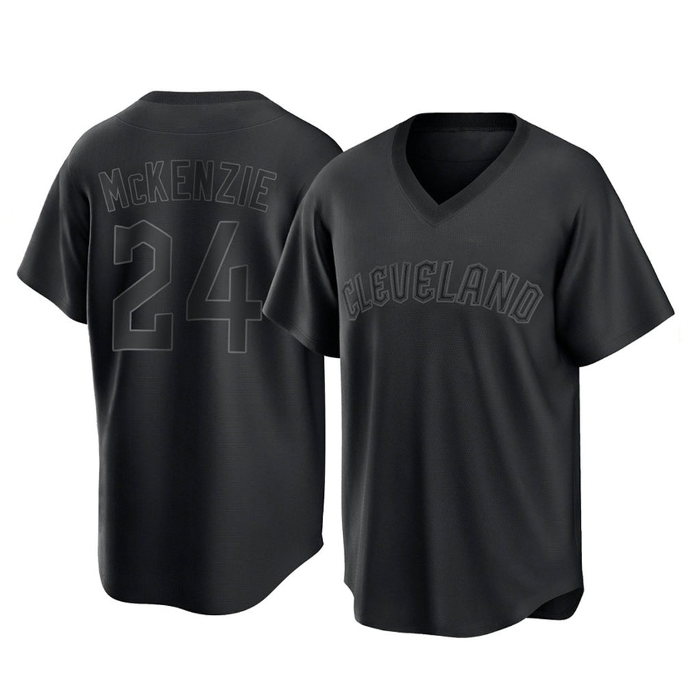 Crovyle C.Guardians #24 Triston McKenzie Player Black T-shirt Home Game Stitched Jerseys