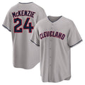 Crovyle C.Guardians #24 Triston McKenzie Player Gray Game Home Stitched Jerseys
