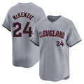 Crovyle C.Guardians #24 Triston McKenzie Player Gray Road Limited Home Stitched Jerseys