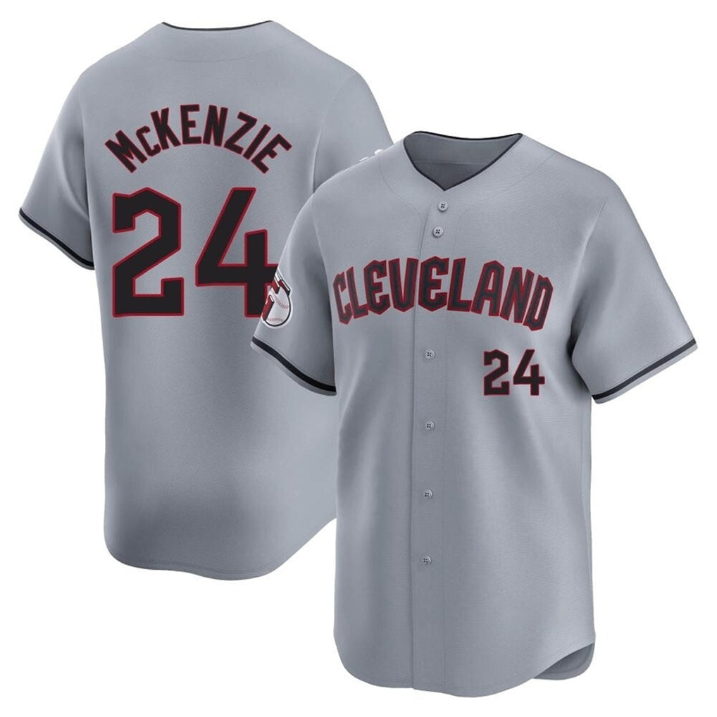 Crovyle C.Guardians #24 Triston McKenzie Player Gray Road Limited Home Stitched Jerseys